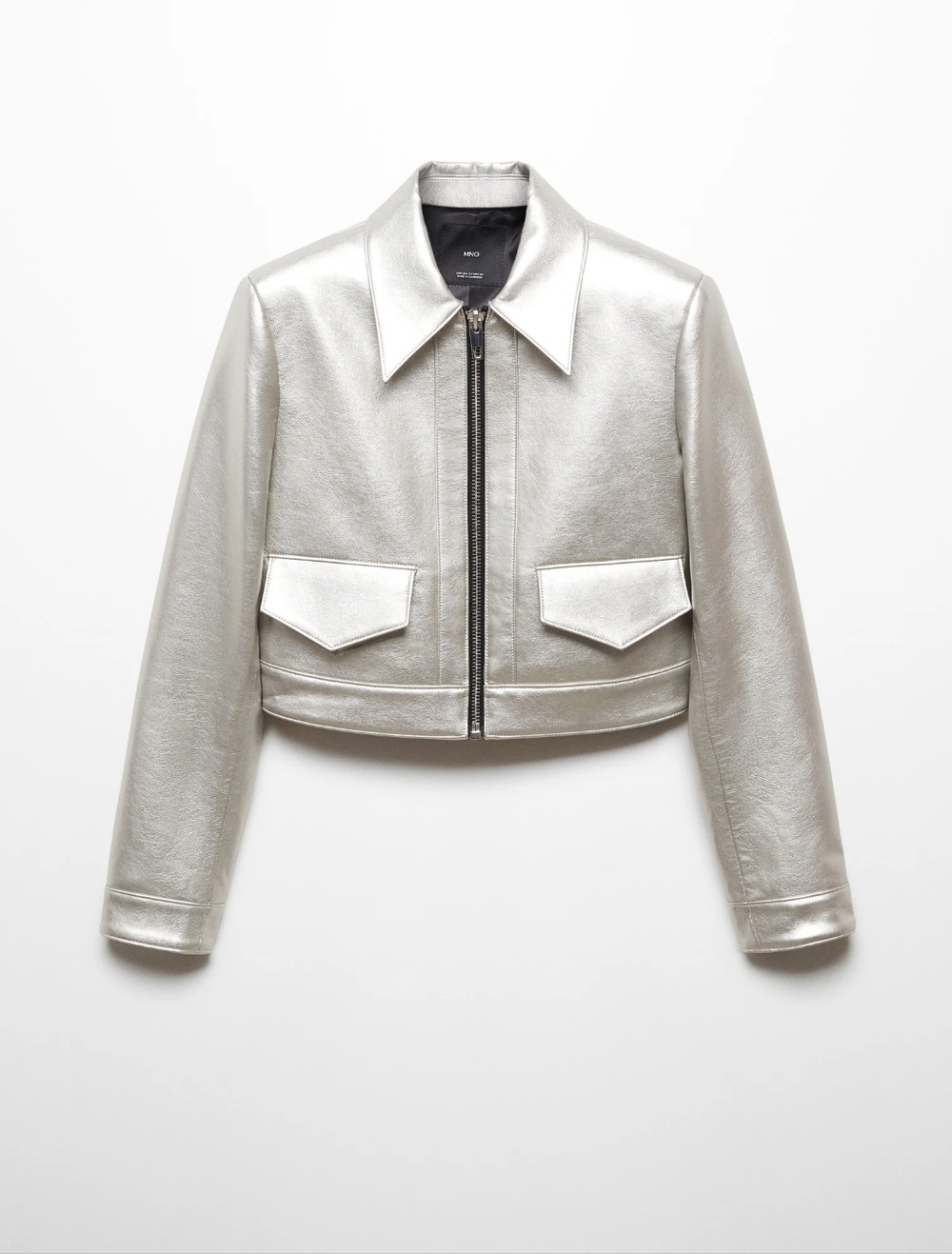 Mango Metallic cropped jacket - Picture 2 of 11